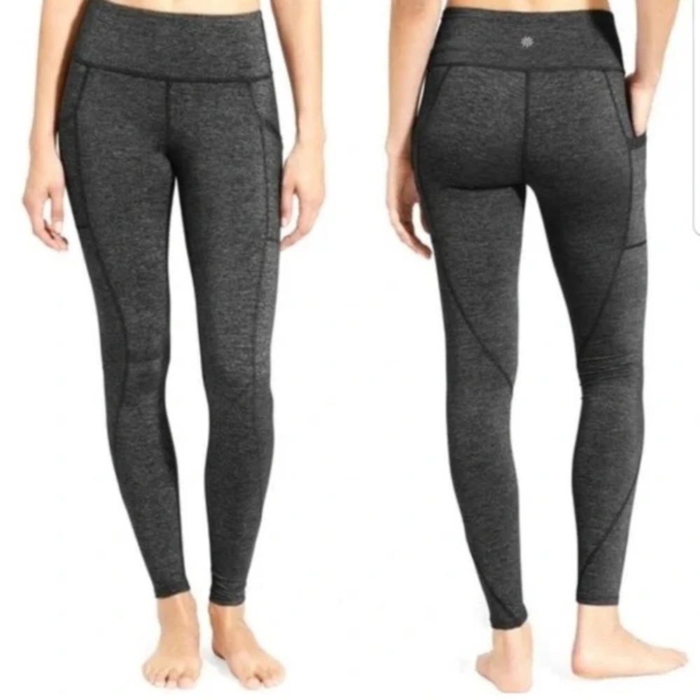 Athleta Chaturanga to Town Space dye Leggings size xs like new